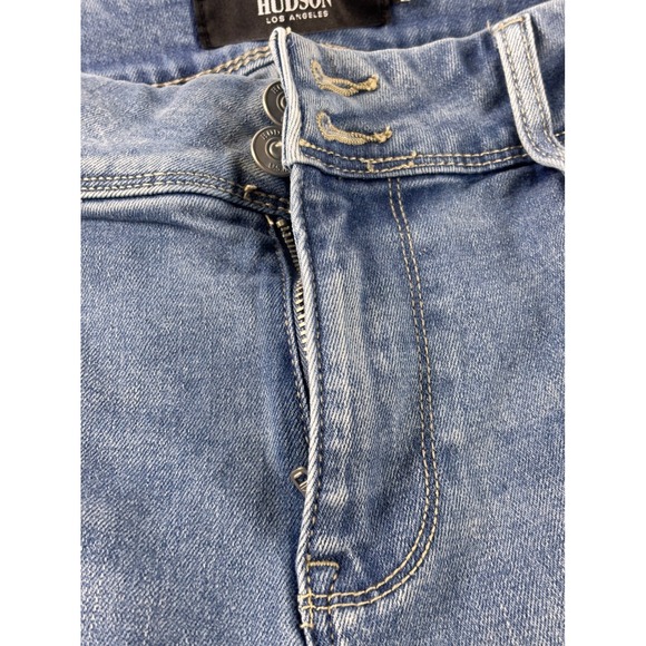 Hudson Signature Flap Pocket Bootcut Jeans Mid Rise Light Wash 2000s Revival SZ8 - Picture 4 of 11